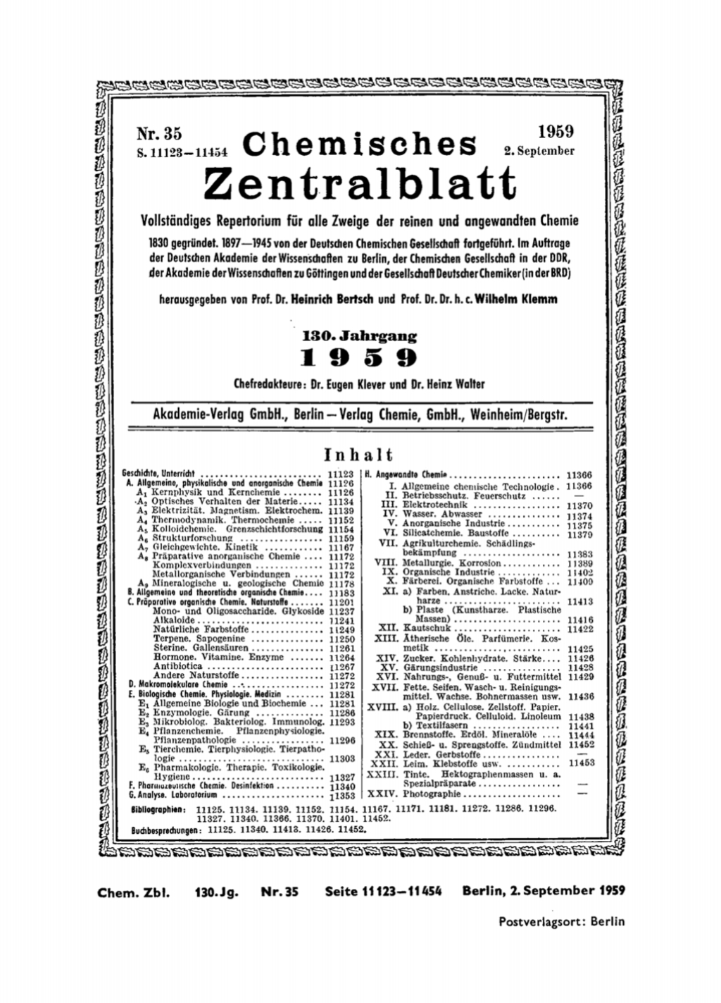 2. September 1959 1st Edition
