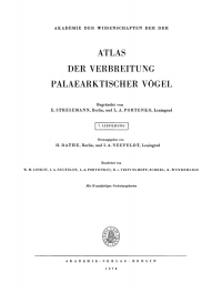Cover image: Atlas der Verbreitung palaearktischer Vögel. Lieferung 7 1st edition 9783112572719