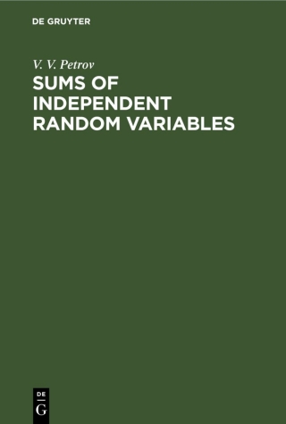 Cover image: Sums of Independent Random Variables 1st edition 9783112572993
