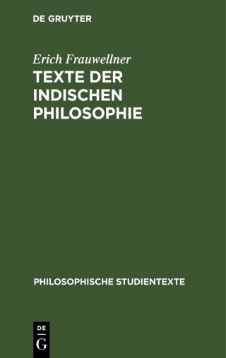 Cover image: Texte der indischen Philosophie 1st edition 9783112573051