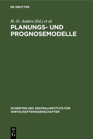Imagen de portada: Planungs- und Prognosemodelle 1st edition 9783112574355