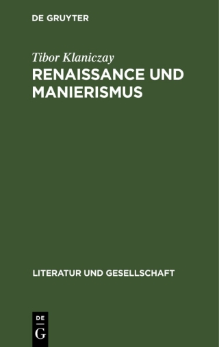 Cover image: Renaissance und Manierismus 1st edition 9783112574751