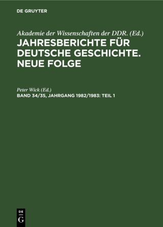 Cover image: Teil 1 1st edition 9783112575437