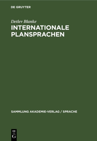 Imagen de portada: Internationale Plansprachen 1st edition 9783112577134