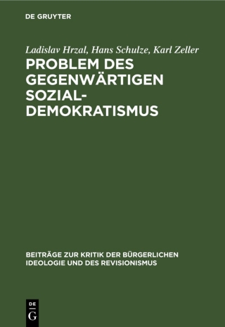 Cover image: Problem des gegenwärtigen Sozial-Demokratismus 1st edition 9783112577950