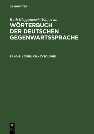 Imagen de portada: väterlich – Zytologie 1st edition 9783112578179