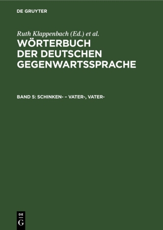 Imagen de portada: Schinken- – Vater-, vater- 4th edition 9783112578193