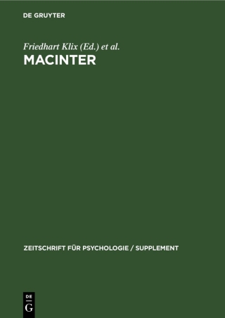 Cover image: MACINTER 1st edition 9783112580219