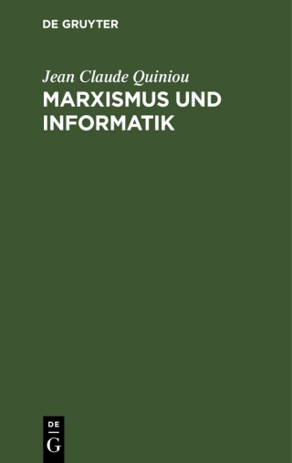 Imagen de portada: Marxismus und Informatik 1st edition 9783112580639