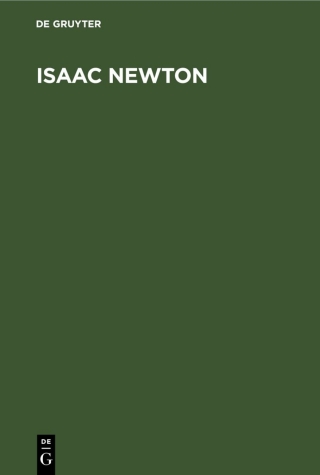 Cover image: Isaac Newton 1st edition 9783112581032