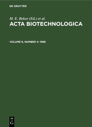 Imagen de portada: 1988 1st edition 9783112581797