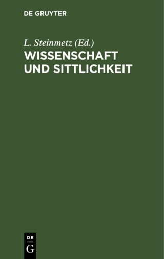 Cover image: Wissenschaft und Sittlichkeit 1st edition 9783112582718