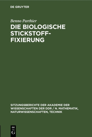 Cover image: Die biologische Stickstoff-Fixierung 1st edition 9783112585771