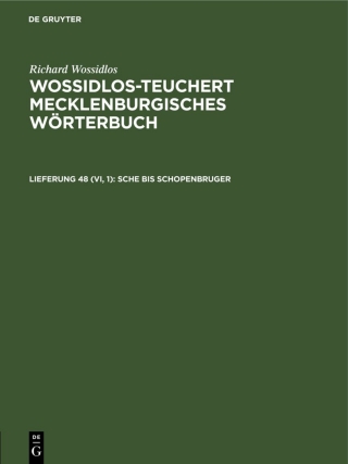 Cover image: Sche bis Schopenbruger 1st edition 9783112590294