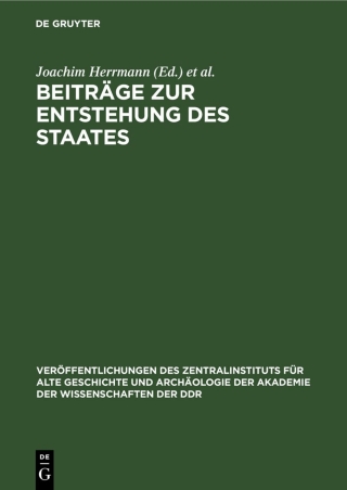 Cover image: Beiträge zur Entstehung des Staates 1st edition 9783112592014