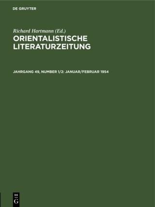 Cover image: Januar/Februar 1954 1st edition 9783112593516