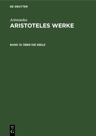 Cover image: Über die Seele 1st edition 9783112593899