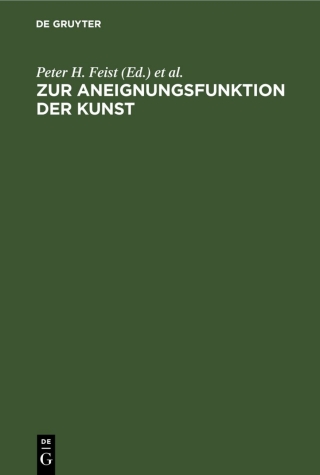 Cover image: Zur Aneignungsfunktion der Kunst 1st edition 9783112594773