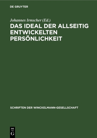 Imagen de portada: Das Ideal der allseitig entwickelten Persönlichkeit 1st edition 9783112595190
