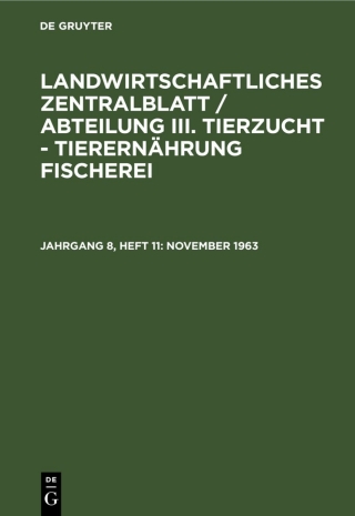 Imagen de portada: November 1963 1st edition 9783112598115