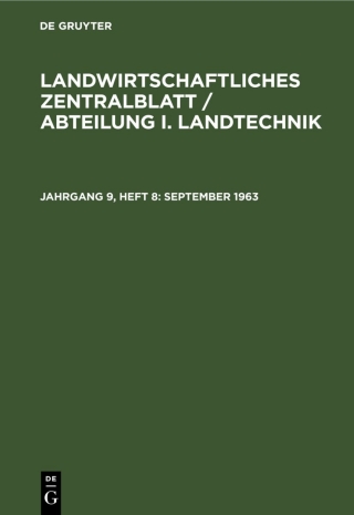 Imagen de portada: September 1963 1st edition 9783112598177