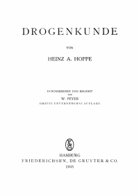 Imagen de portada: Drogenkunde 3rd edition 9783112600795