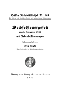 Imagen de portada: Wechselsteuergesetz 1st edition 9783112602294