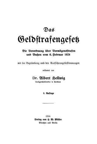 Imagen de portada: Das Geldstrafengesetz 3rd edition 9783112602898