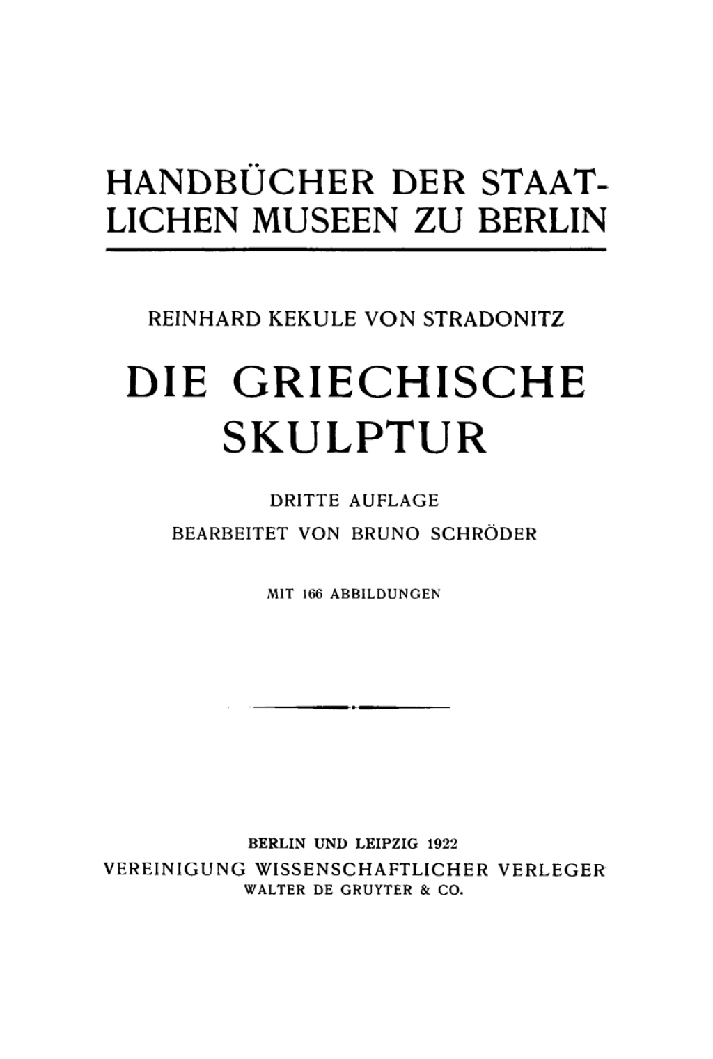 Die Griechische Skulptur 3rd Edition