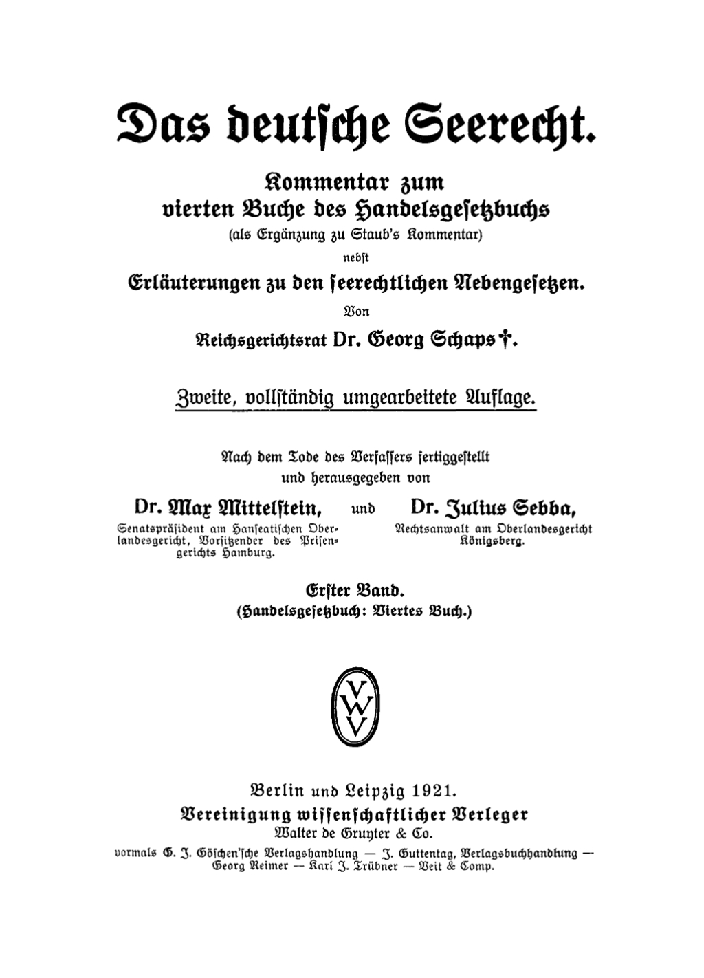 (Handelsgesetzbuch: Viertes Buch.) 2nd Edition
