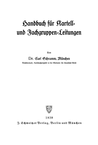 Cover image: Handbuch für Kartell- und Fachgruppen-Leitungen 1st edition 9783112607039