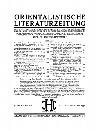 Immagine di copertina: August/September 1936 1st edition 9783112615614