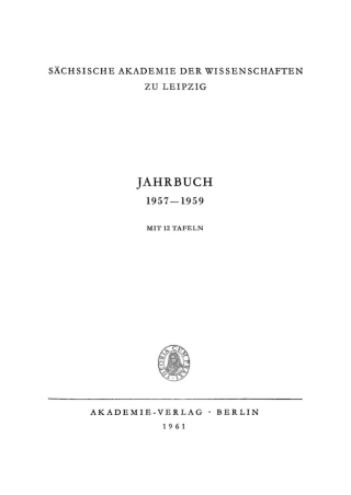 Cover image: 1957–1959 1st edition 9783112616796