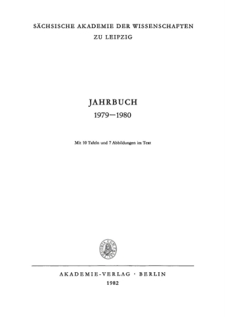 صورة الغلاف: 1979–1980 1st edition 9783112616932