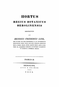 Cover image: Heinrich Friedrich Link: Hortus Regius Botanicus Berolinensis. Tomus 2 1st edition 9783112630655