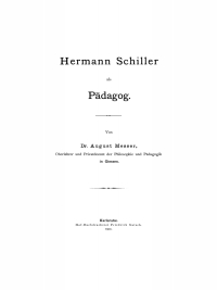 صورة الغلاف: Hermann Schiller als Pädagog 1st edition 9783112632895