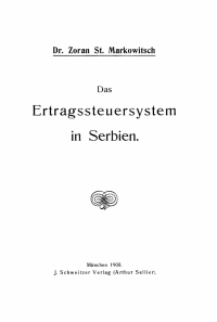 Cover image: Das Ertragssteuersystem in Serbien 1st edition 9783112634578