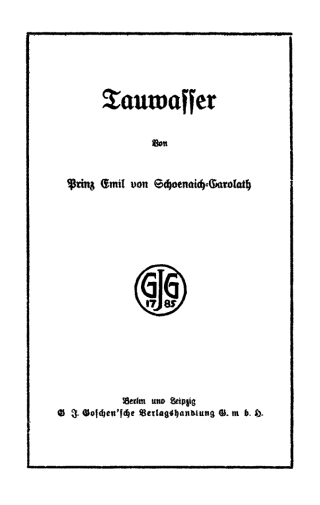 Imagen de portada: Tauwasser 4th edition 9783112635575