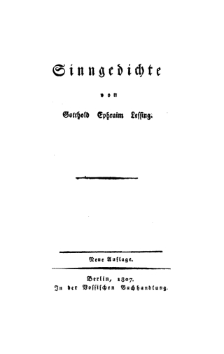 Imagen de portada: Sinngedichte 1st edition 9783112636299