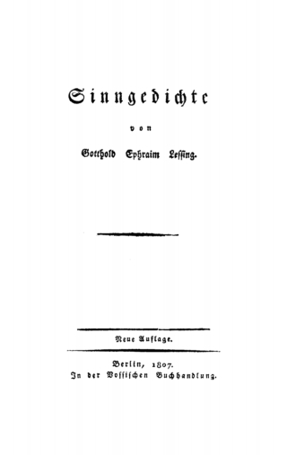 Imagen de portada: Sinngedichte 1st edition 9783112636312