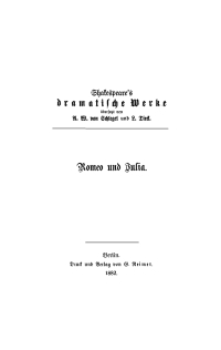 Cover image: Romeo und Julia 1st edition 9783112637937