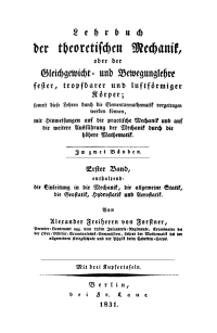 Cover image: Die Einleitung in die Mechanik, die allgemeine Statik, die Geostatik, Hydrostatik und Aerostatik 1st edition 9783112638255