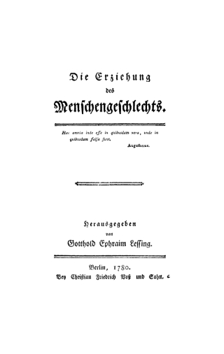 Titelbild: Die Erziehung des Menschengeschlechts 1st edition 9783112638811