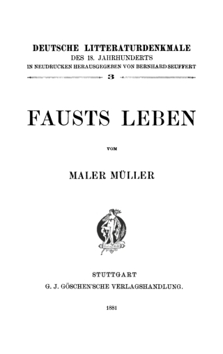 Imagen de portada: Fausts Leben 1st edition 9783112639979