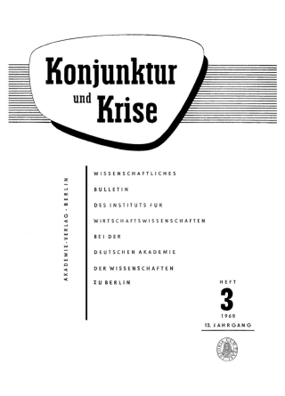 Cover image: Konjunktur und Krise. Jahrgang 12, Heft 3 1st edition 9783112645451