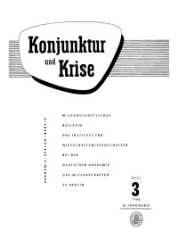 Cover image: Konjunktur und Krise. Jahrgang 10, Heft 3 1st edition 9783112645611