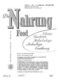 Cover image: Die Nahrung. Jahrgang 21, Heft 10 1st edition 9783112646113