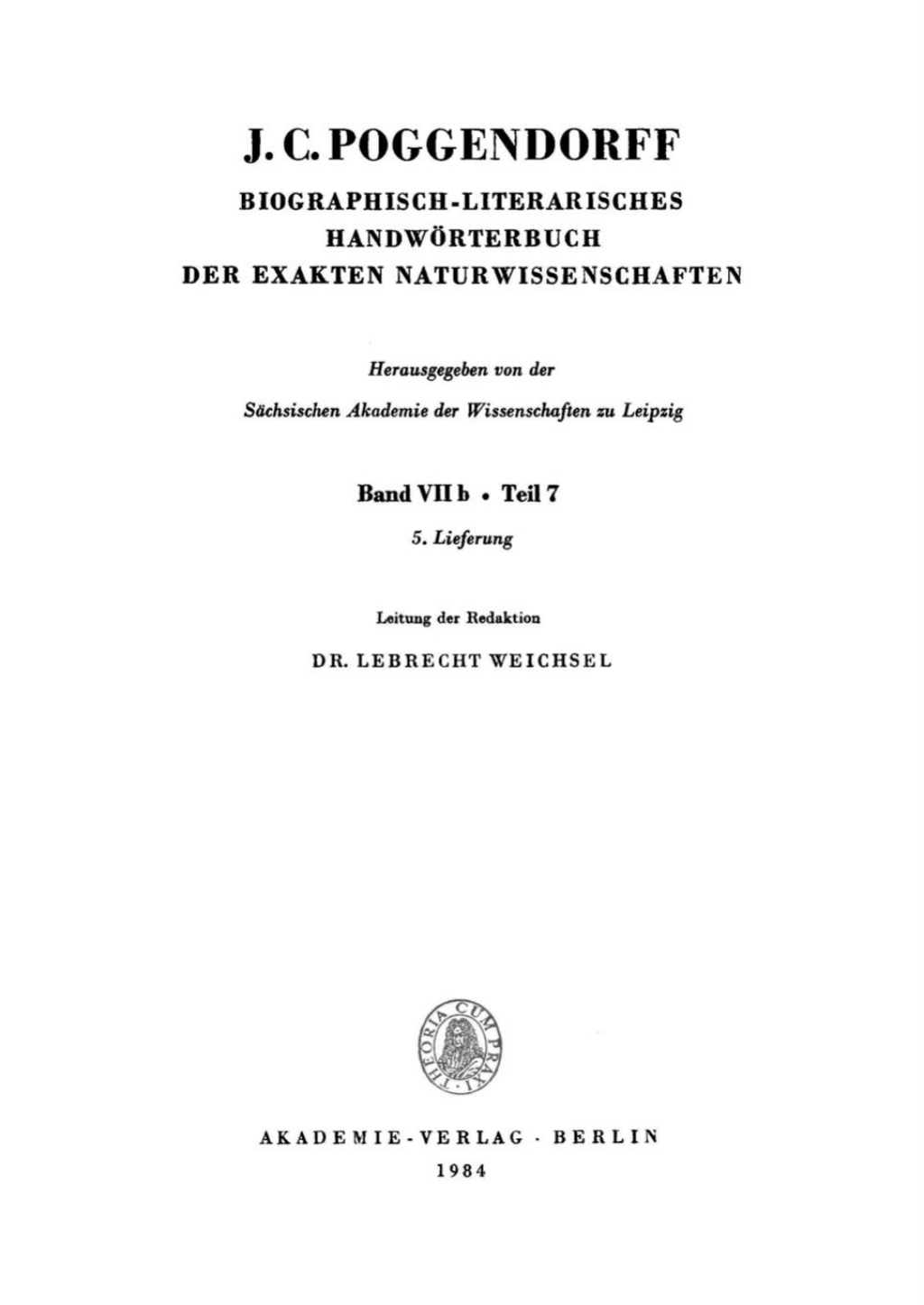 R – Sm, Berichtsjahre 1932 bis 1962, Lieferung 5 1st Edition