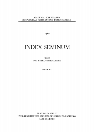Imagen de portada: 1989 1st edition 9783112646830