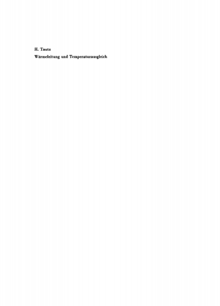Cover image: Wärmeleitung und Temperaturausgleich 1st edition 9783112646854